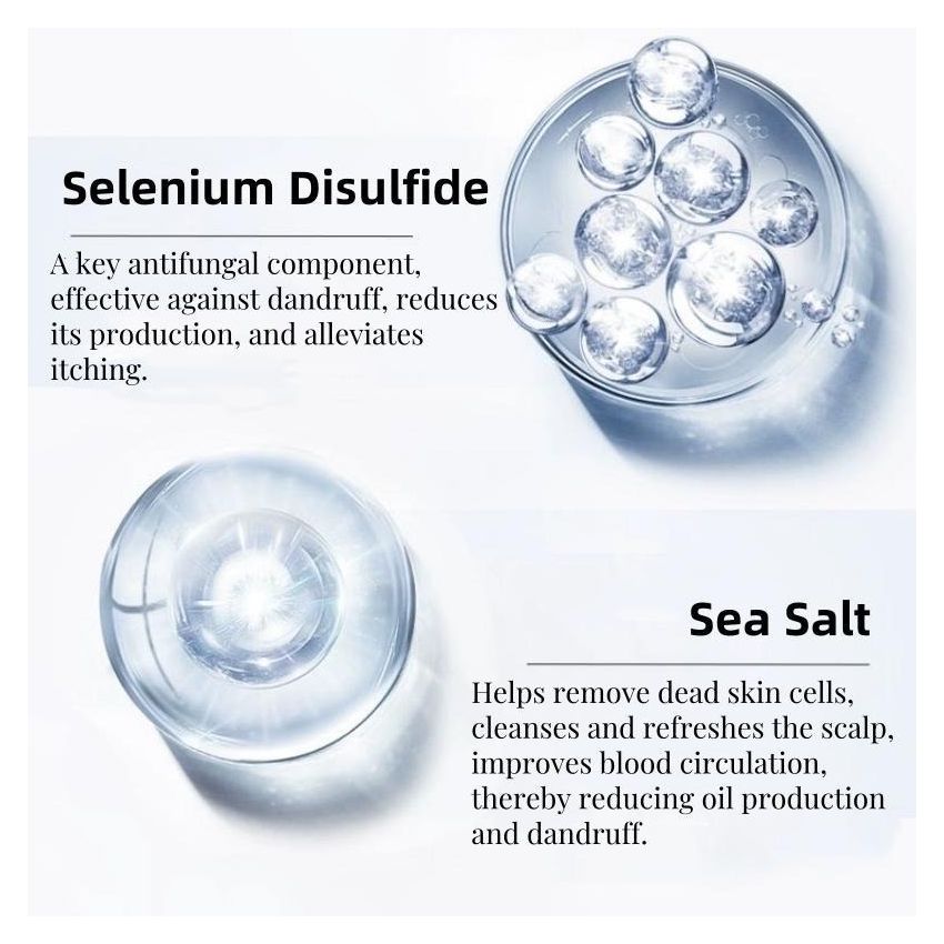 [buy 1 get 1 free] Selenium Disulfide Anti-Dandruff Shampoo 300ml – Oil Control, Itch Relief, Scalp Health with Natural Ingredients