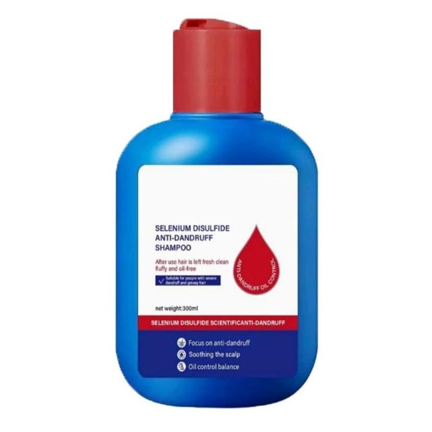 [buy 1 get 1 free] Selenium Disulfide Anti-Dandruff Shampoo 300ml – Oil Control, Itch Relief, Scalp Health with Natural Ingredients